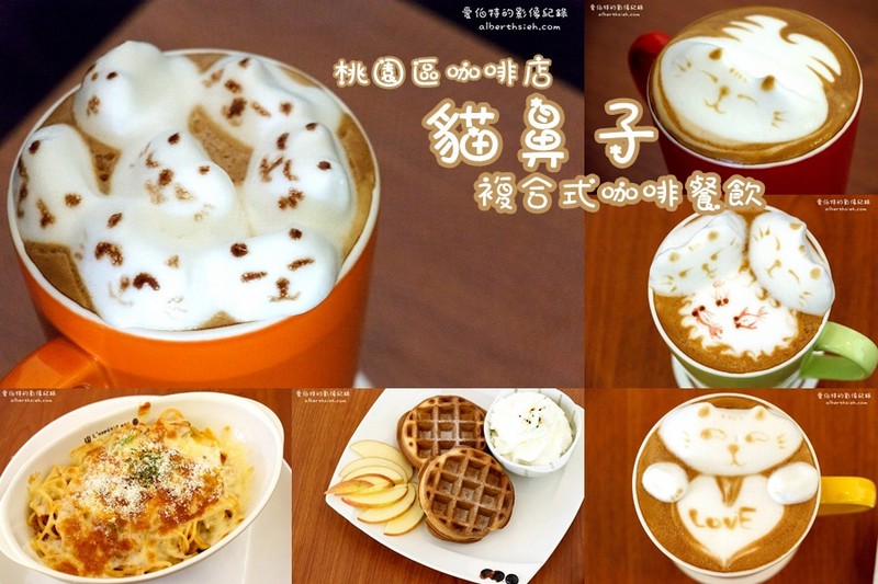貓鼻子複合式咖啡餐飲．桃園下午茶（超可愛的貓咪拉花拿鐵） @愛伯特