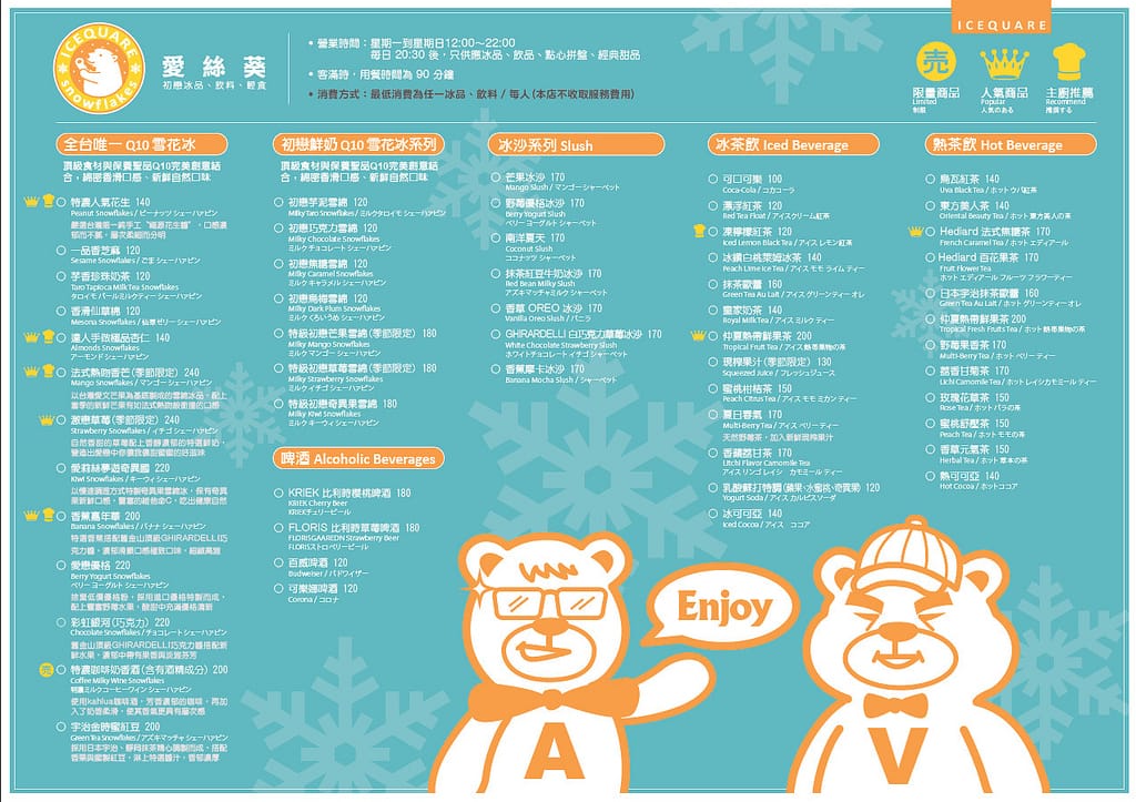 【冰品輕食】台北大安．Icequare愛絲葵（吃了會漂亮的Q10雪花冰）