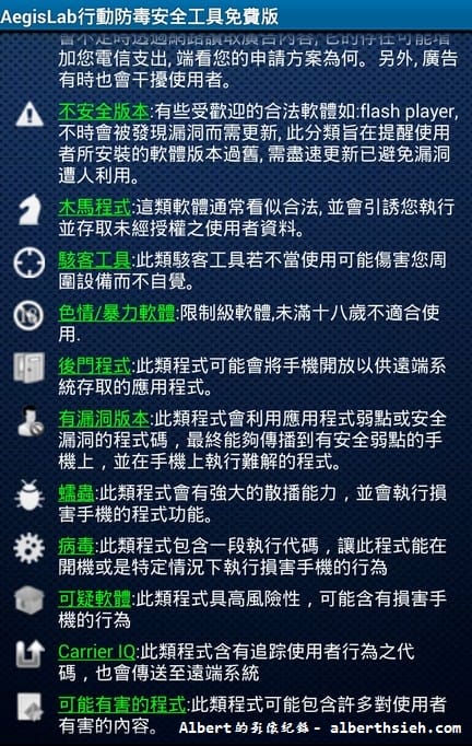 【APP軟體】手機防毒．Aegislab Antivirus Free（簡單好用的行動安全手機防毒軟體）