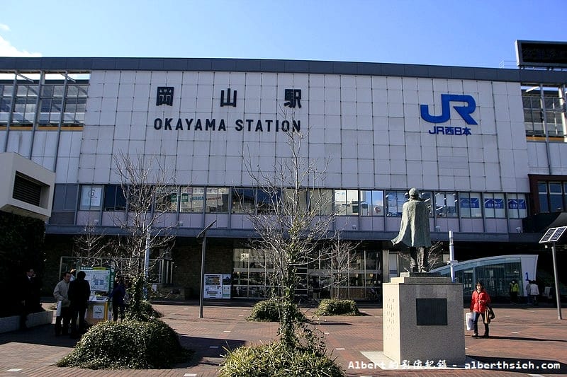 日本岡山景點美食．JR岡山車站 & すき家 SukiYa 牛丼店（桃太郎傳說的發源地）
