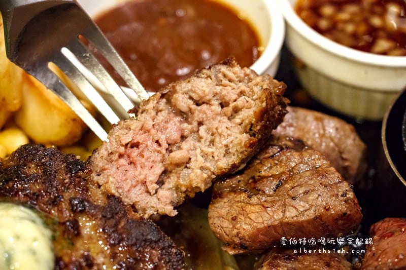 東京台場自由行．Diver City：Hamburg & Steak HIRO（有附上鐵板可以自行燒烤加熱牛排）