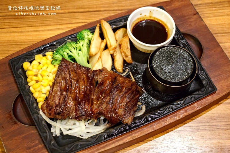 東京台場自由行．Diver City：Hamburg & Steak HIRO（有附上鐵板可以自行燒烤加熱牛排）