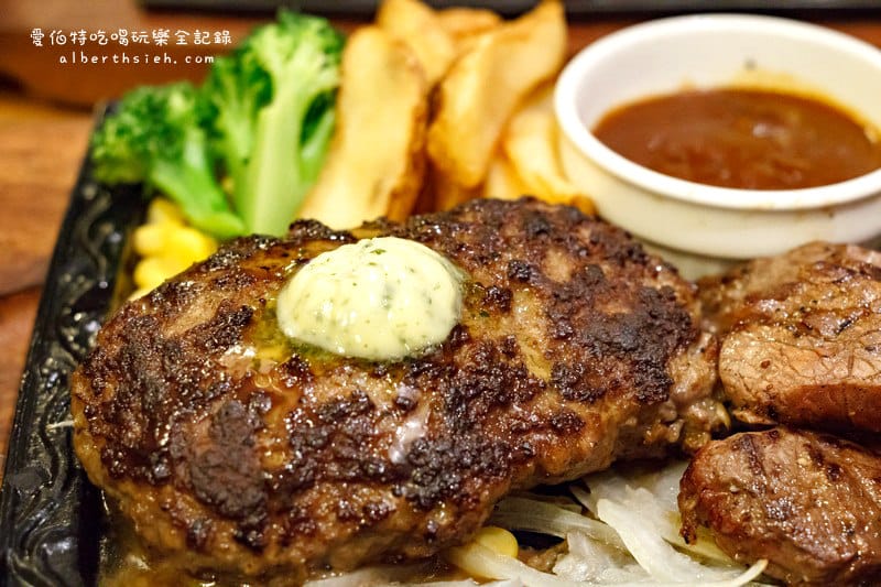 東京台場自由行．Diver City：Hamburg & Steak HIRO（有附上鐵板可以自行燒烤加熱牛排）