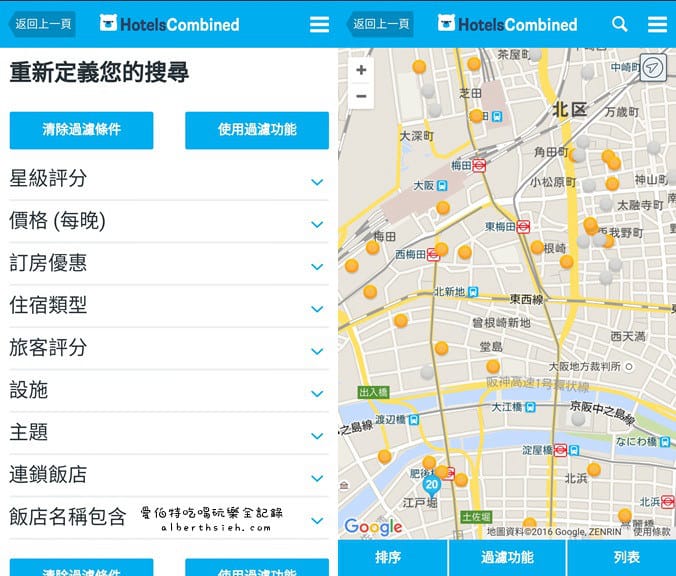 自助旅行．訂房比價 HotelsCombined（顯示含稅總價格並搭配優惠代碼更便宜）