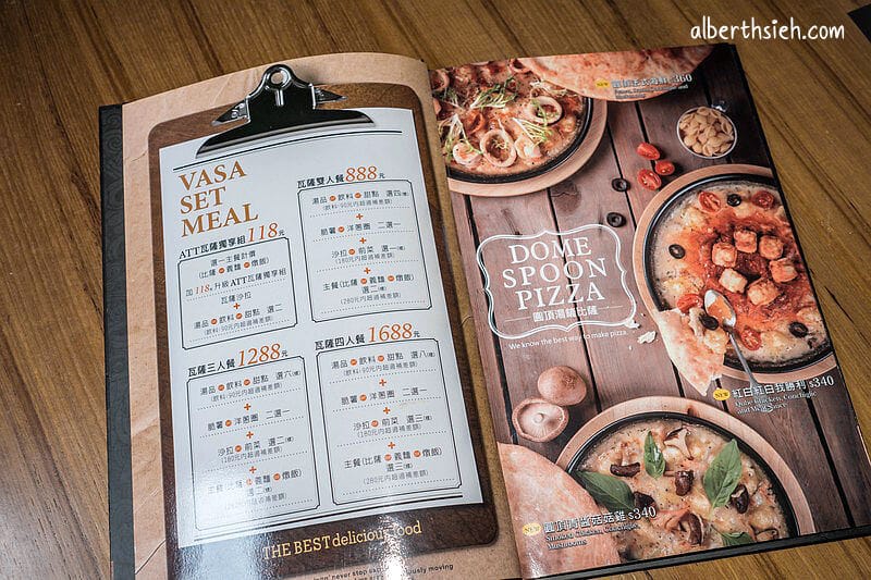瓦薩美式比薩．桃園ATT筷食尚美食（披薩Q彈的餅皮搭配地瓜捲心口感美味）