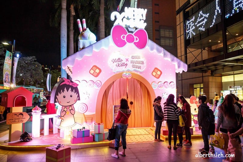 新光三越台中大遠百（櫻桃小丸子、Hello kitty、聖誕樹陪你過聖誕）
