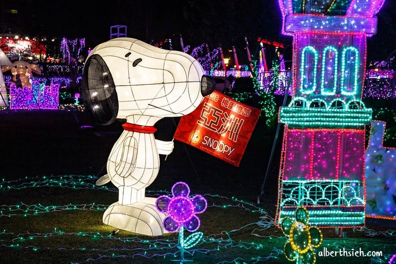2018桃園燈會Snoopy in Taoyuan（史努比擔任主題造型花燈位於南崁溪沿線）