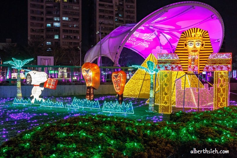 2018桃園燈會Snoopy in Taoyuan（史努比擔任主題造型花燈位於南崁溪沿線）