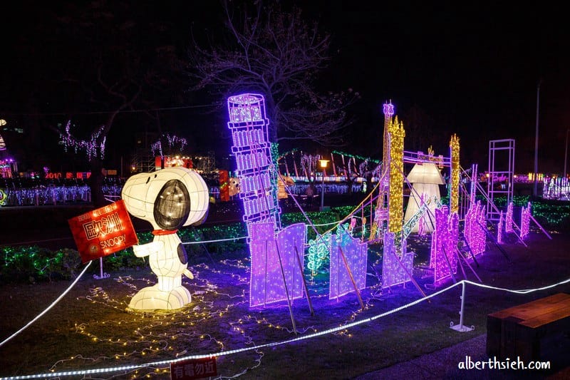 2018桃園燈會Snoopy in Taoyuan（史努比擔任主題造型花燈位於南崁溪沿線）