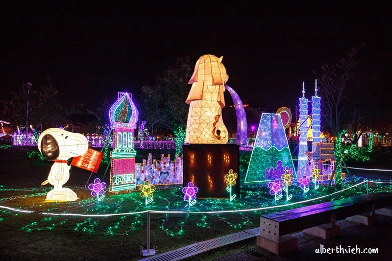 2018桃園燈會Snoopy in Taoyuan（史努比擔任主題造型花燈位於南崁溪沿線）