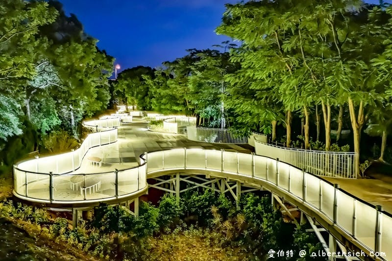花馬道天空步道&后里後火車站（台中花博森林園區夜景搭配燈光超美）