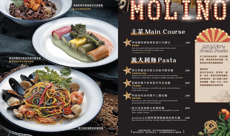 Molino手工義大利麵工場．中壢大江美食（廚房裡的達文西好萊塢御用主廚帶你吃巨星愛吃的義大利麵）