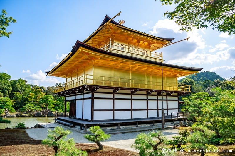 金閣寺．京都必訪景點（金碧輝煌的舍利殿搭配倒影超美/交通方式/票價）