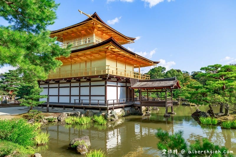 金閣寺．京都必訪景點（金碧輝煌的舍利殿搭配倒影超美/交通方式/票價）