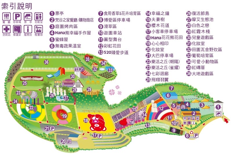 大溪花海農場．桃園親子景點（摩艾石像/賞花滑草/情侶約會/親子DIY）