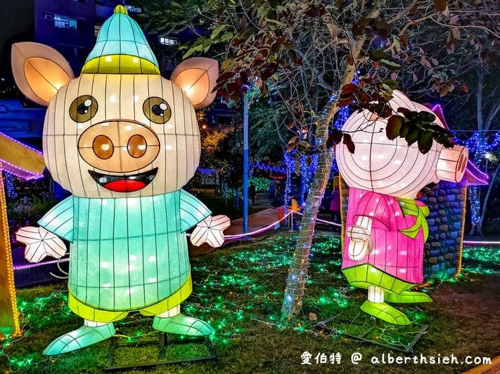 2019桃園燈會魔法童話城（阿拉丁神燈/胡桃鉗/綠野仙蹤/愛麗絲夢遊仙境造型花燈位於南崁溪沿線）