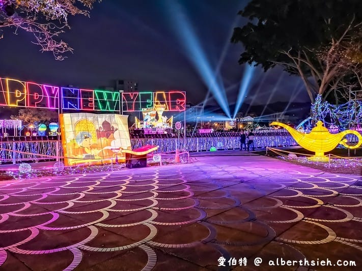 2019桃園燈會魔法童話城（阿拉丁神燈/胡桃鉗/綠野仙蹤/愛麗絲夢遊仙境造型花燈位於南崁溪沿線）