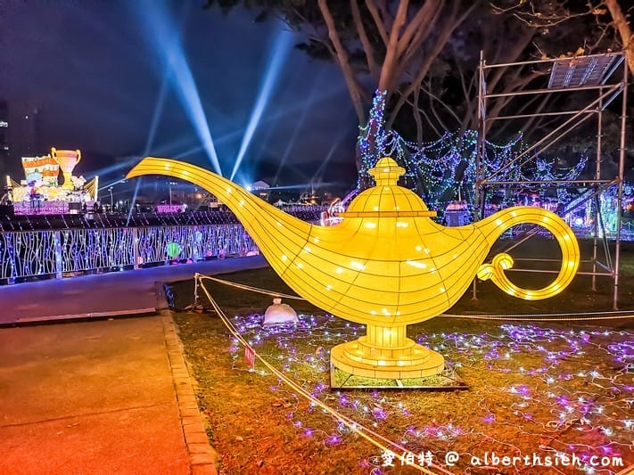 2019桃園燈會魔法童話城（阿拉丁神燈/胡桃鉗/綠野仙蹤/愛麗絲夢遊仙境造型花燈位於南崁溪沿線）