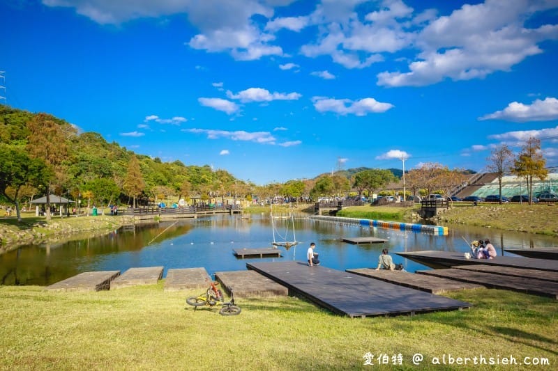 大溪河濱公園．桃園親子景點（腹地廣大的綠地公園以及共融式遊具兒童遊樂場）