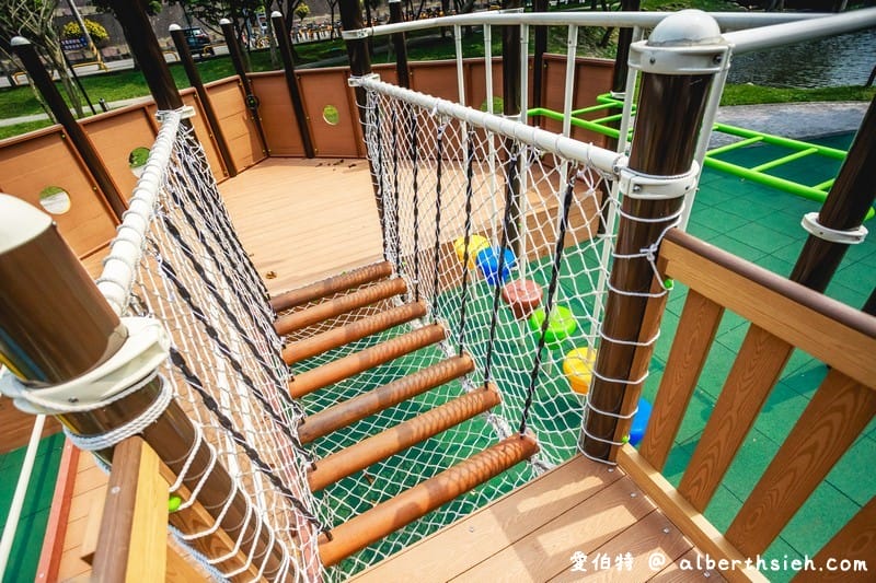 大溪河濱公園．桃園親子景點（腹地廣大的綠地公園以及共融式遊具兒童遊樂場）