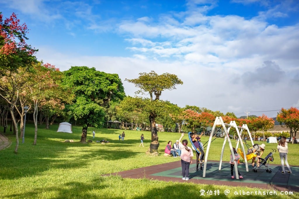 大溪河濱公園．桃園親子景點（腹地廣大的綠地公園以及共融式遊具兒童遊樂場）