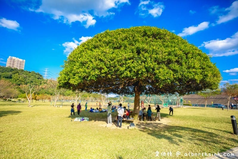大溪河濱公園．桃園親子景點（腹地廣大的綠地公園以及共融式遊具兒童遊樂場）