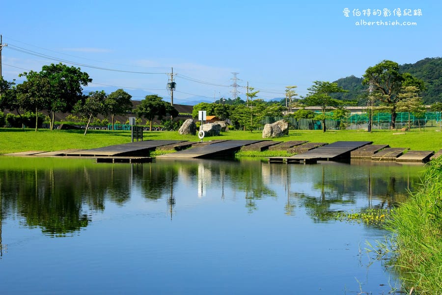 大溪河濱公園．桃園親子景點（腹地廣大的綠地公園以及共融式遊具兒童遊樂場）