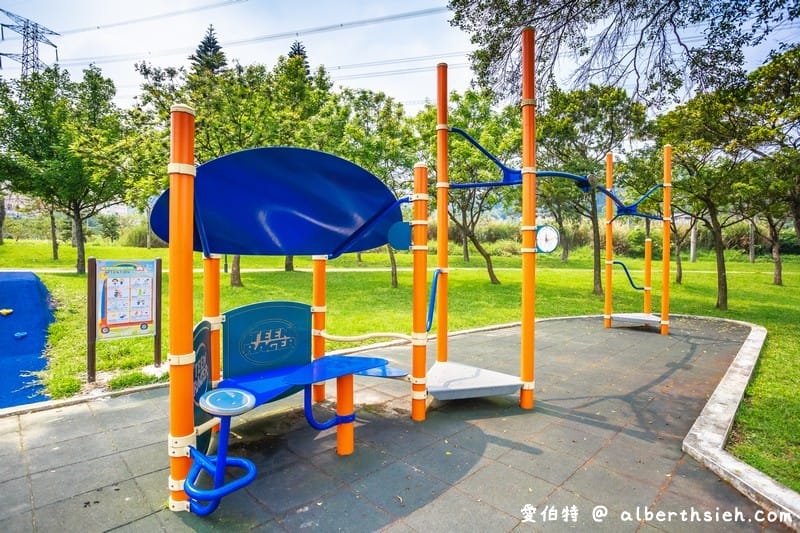 大溪河濱公園．桃園親子景點（腹地廣大的綠地公園以及共融式遊具兒童遊樂場）