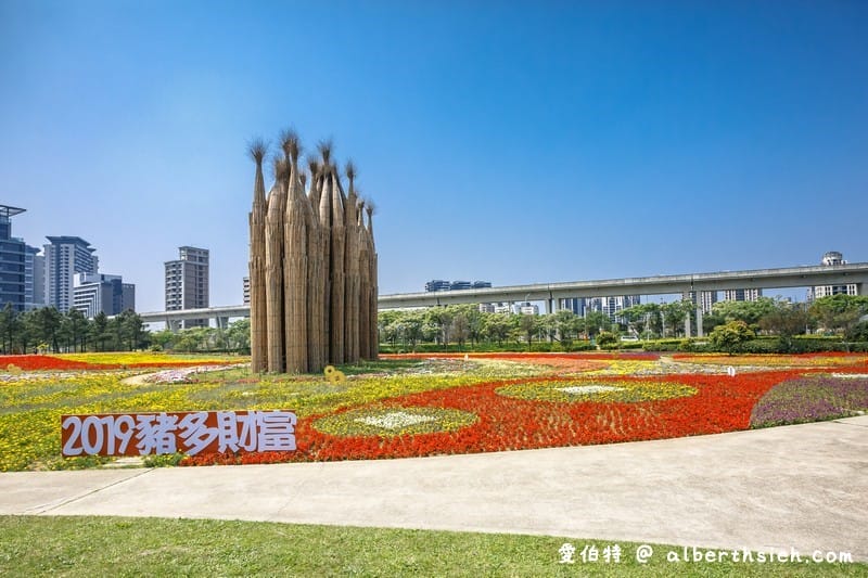 青埔公十三公園．桃園中壢景點（渴望、湧泉大型藝術品搭配花海超美）