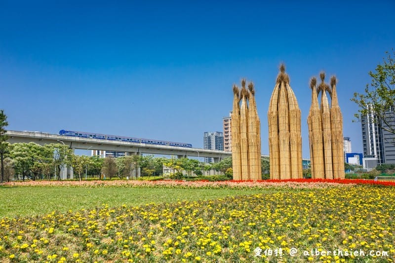 青埔公十三公園．桃園中壢景點（渴望、湧泉大型藝術品搭配花海超美）