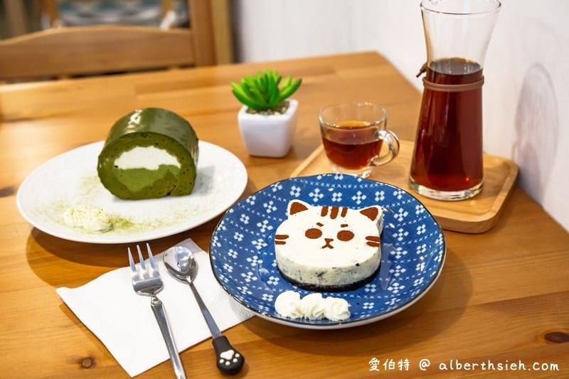 恰歐coffee ciao．中壢內壢咖啡廳（超萌貓咪生乳酪蛋糕，大人味宇治抹茶捲都好好吃）