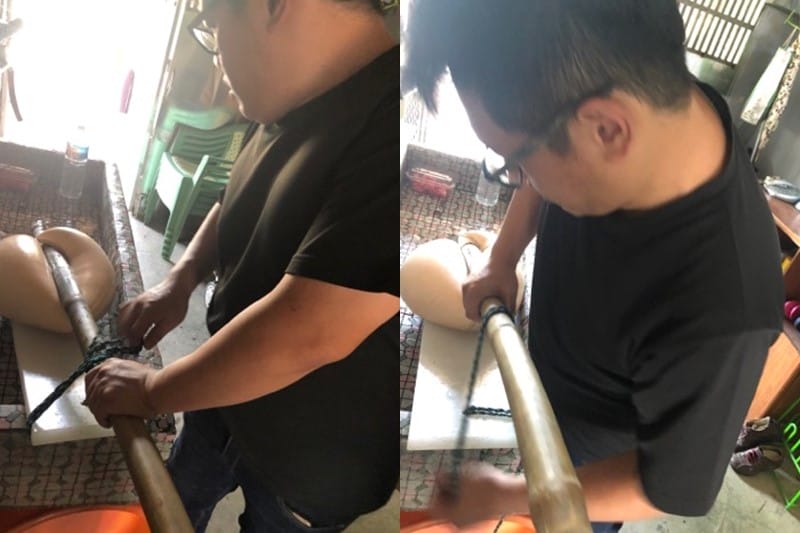 桃園康家客家手工麻糬（當天早上現做口感香Q好吃，餡料也是店家自己研磨製作）