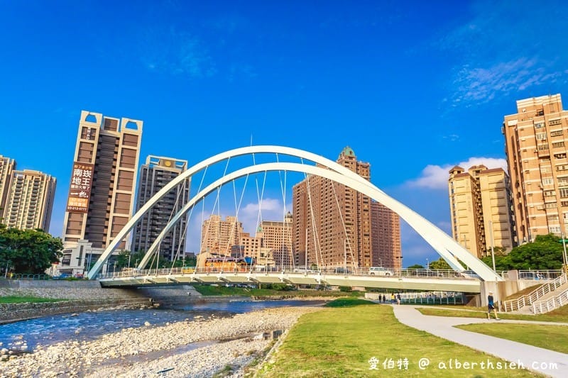 桃園蘆竹景點．南崁大橋（全台首座不對稱交叉雙拱橋/不對稱雙斜張橋）