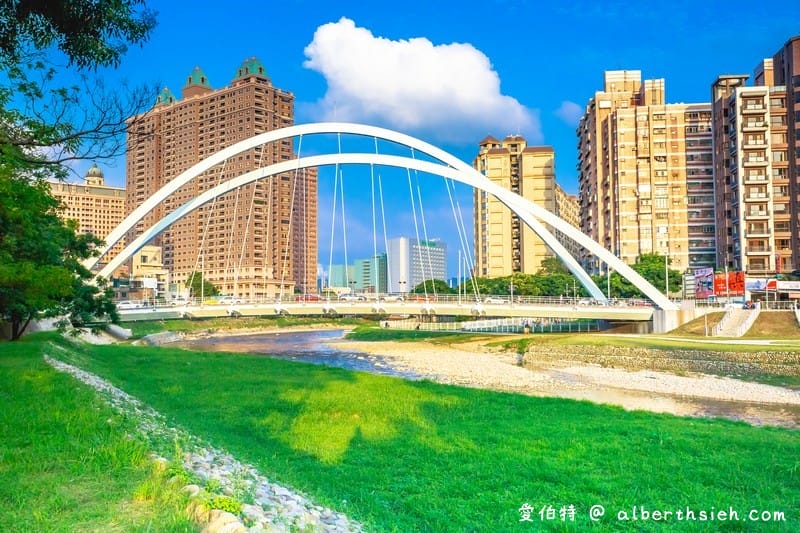 桃園蘆竹景點．南崁大橋（全台首座不對稱交叉雙拱橋/不對稱雙斜張橋）
