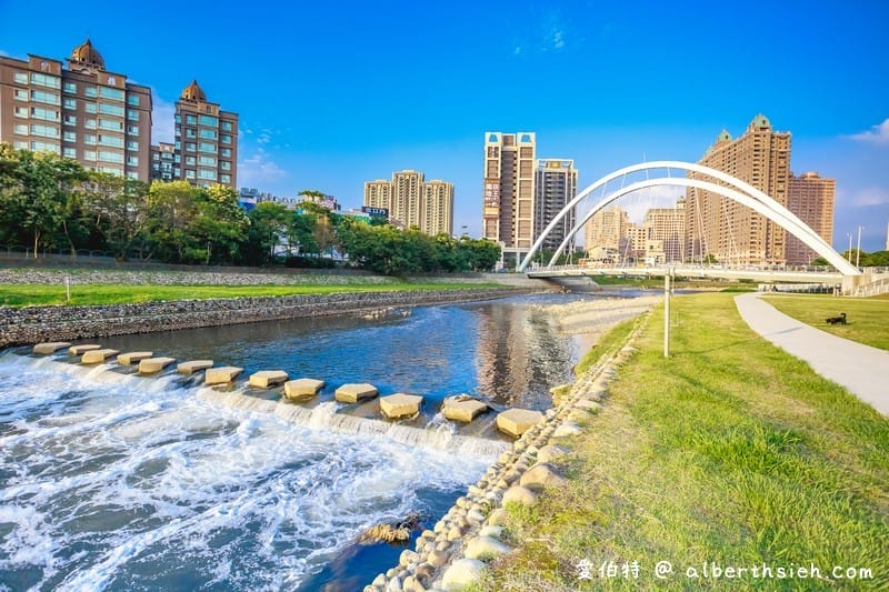 桃園蘆竹景點．南崁大橋（全台首座不對稱交叉雙拱橋/不對稱雙斜張橋）