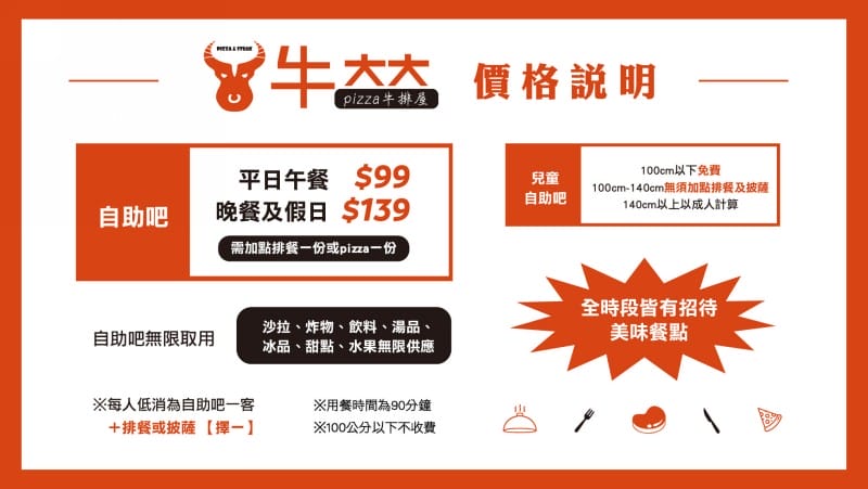 牛大大赤神牛排、日式豬排屋（319元起就吃的到原塊牛排外加自助吧！中壢JC PARK美食）