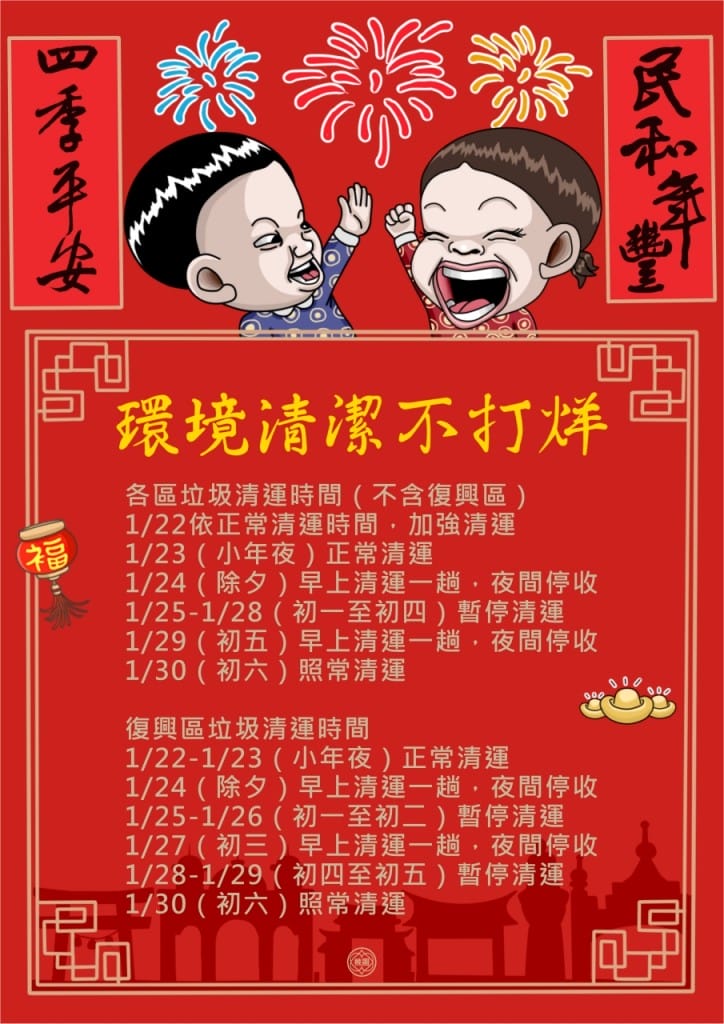 2020大桃園過年春節美食餐廳不打烊懶人包（內含桃園服務觀光/環境清潔/交通/醫療/公安資訊）