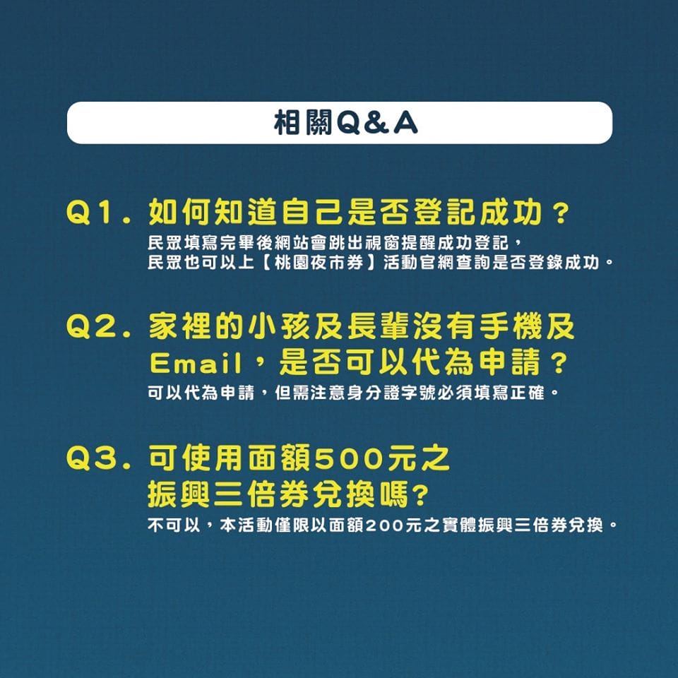 桃園夜市券加倍送第二波加碼8/8線上登錄抽籤