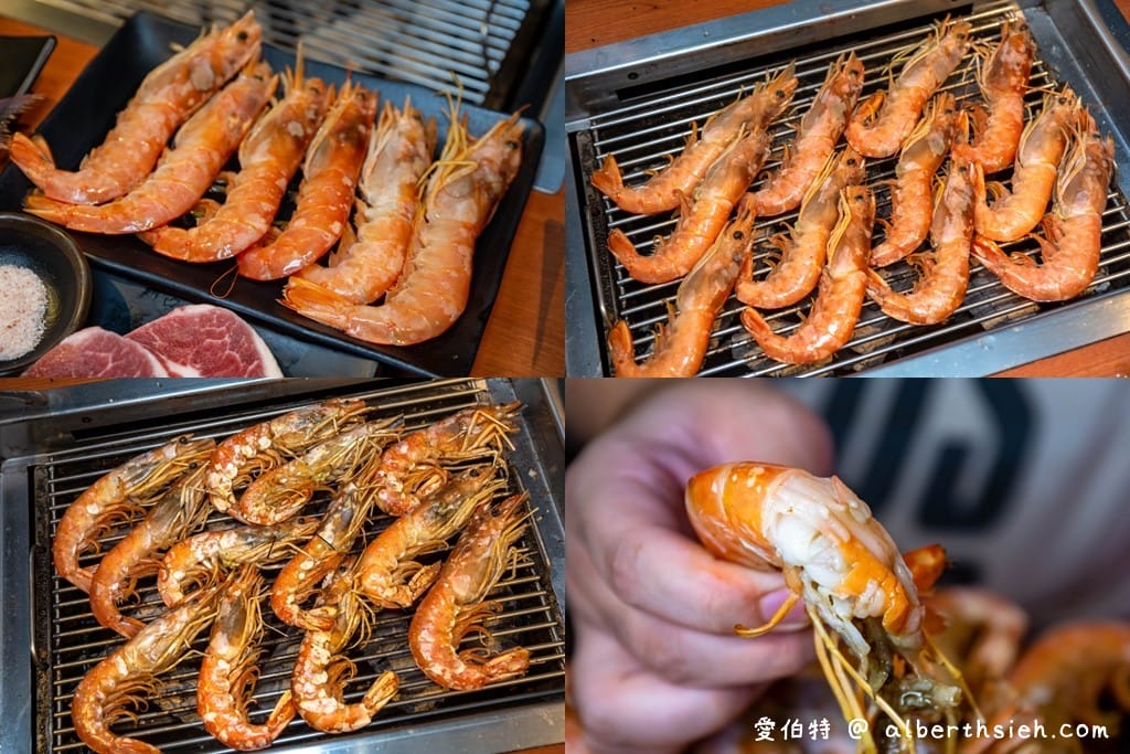 桃園燒烤吃到飽．鱻海鮮炭烤火鍋（鮮魚、生魚片、生食級天使紅蝦、牛排、飲品、海尼根通通無限享用）