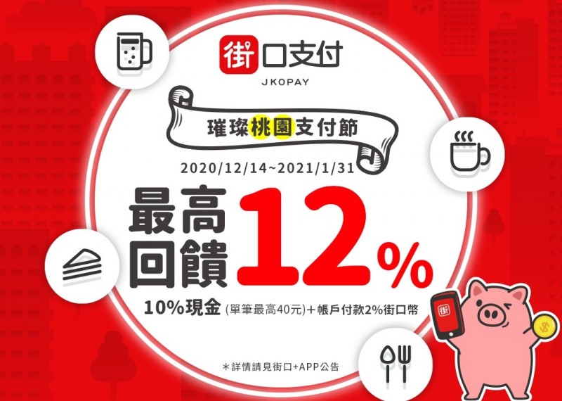 街口璀璨桃園支付節（使用街口支付消費，合作店家單筆最高享12%現金回饋） @愛伯特