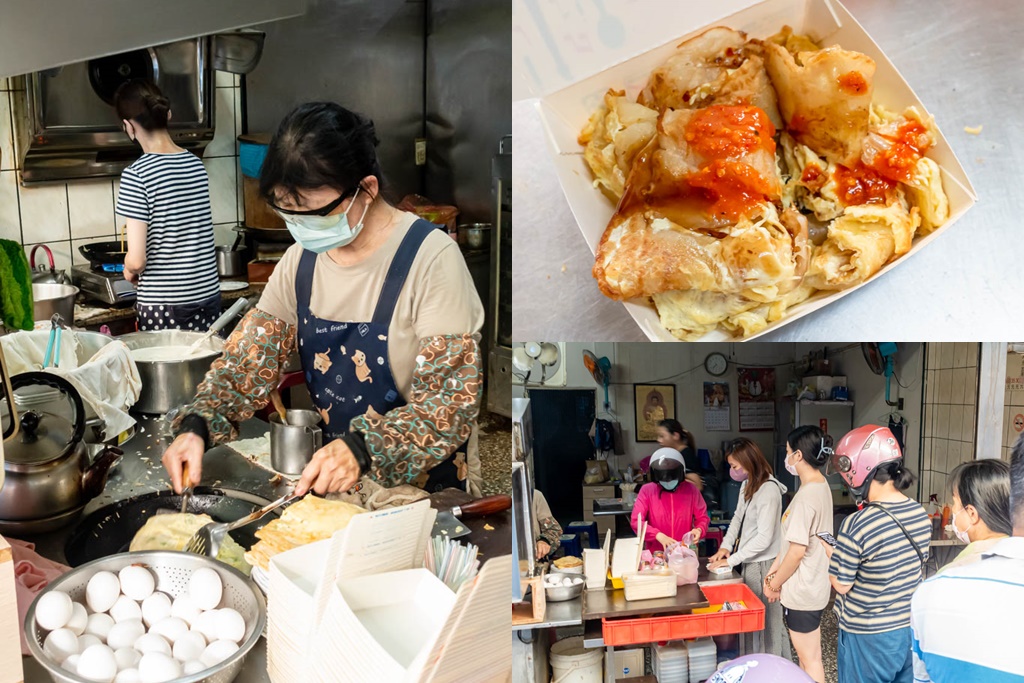 松柏林傳統蛋餅．桃園八德早餐推薦（餐點菜單價格，蘿蔔糕加粉漿蛋餅再淋上辣油超好吃） @愛伯特