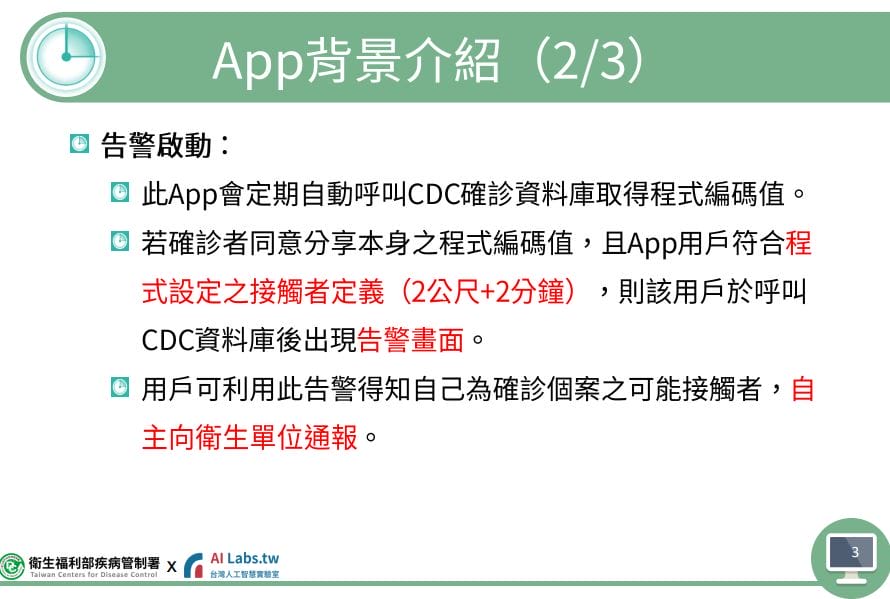 臺灣社交距離APP（幫你判斷是否曾經與確診者距離2公尺、接觸2分鐘以上時間）