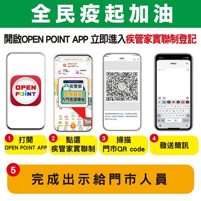 超商實聯制（全家、全聯實聯制快速通關，7-11實聯制登記表）