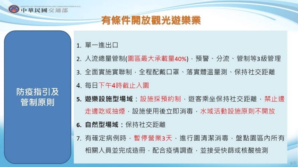 三級警戒至726，但有適度鬆綁措施（包含教育部/內政部/交通部/經濟部/文化部/農委會指引）
