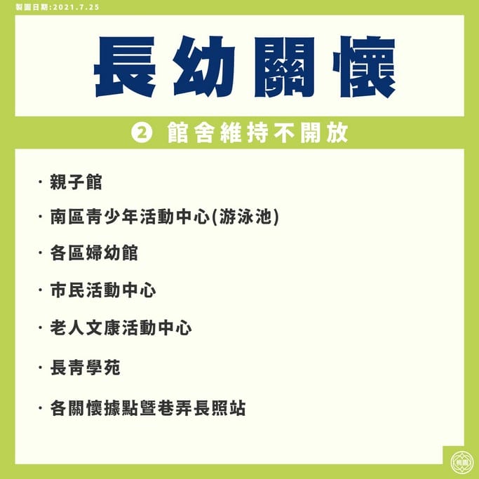 桃園二級警戒防疫解封措施（開放內用，幼兒園，補習班復課）