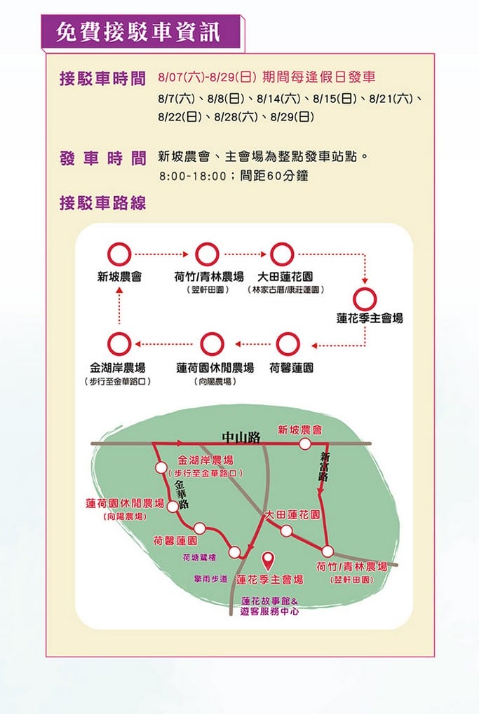 觀音2021桃園蓮花季一日遊（主題活動/交通接駁/蓮荷園乘坐大王蓮/向陽農場賞向日葵）