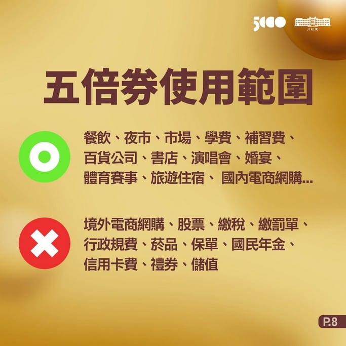 振興五倍券懶人包（如何登記？如何領？怎麼用？外加八大加碼券最高可領10488元）