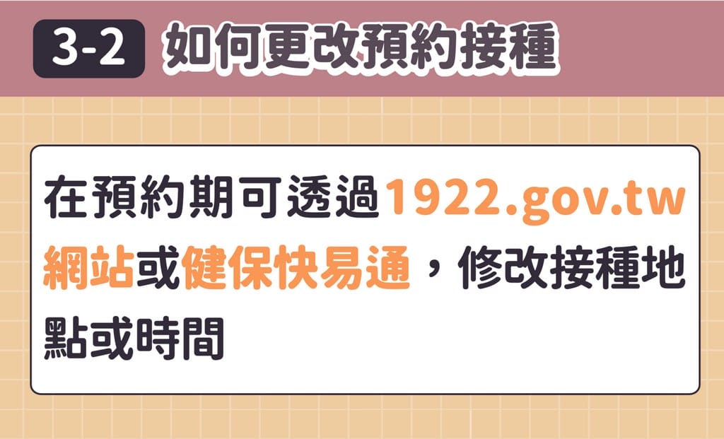 疫苗預約平台登記（接種資格查詢、登記意願、預約接種施打）
