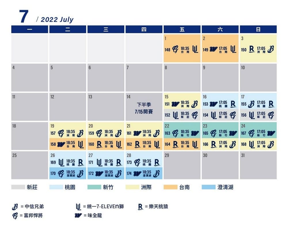 2022中華職棒直播線上轉播（CPBLTV/Twitch/Eleven Sports/中信兄弟/統一7-ELEVEN獅/樂天桃猿/富邦悍將/味全龍）