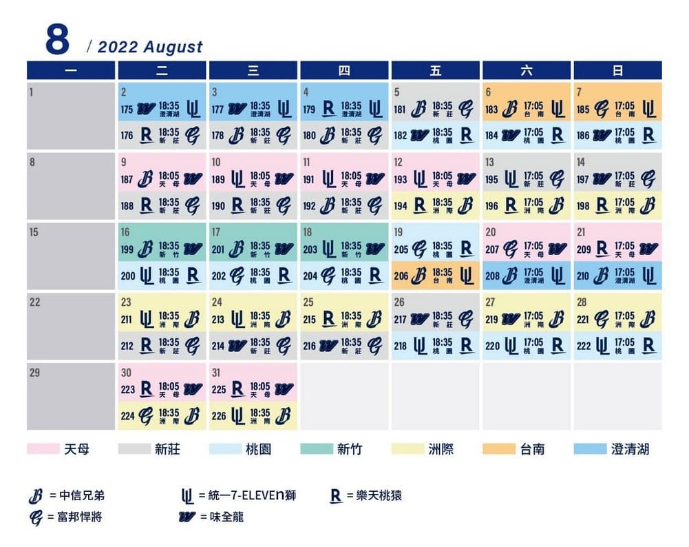 2022中華職棒直播線上轉播（CPBLTV/Twitch/Eleven Sports/中信兄弟/統一7-ELEVEN獅/樂天桃猿/富邦悍將/味全龍）
